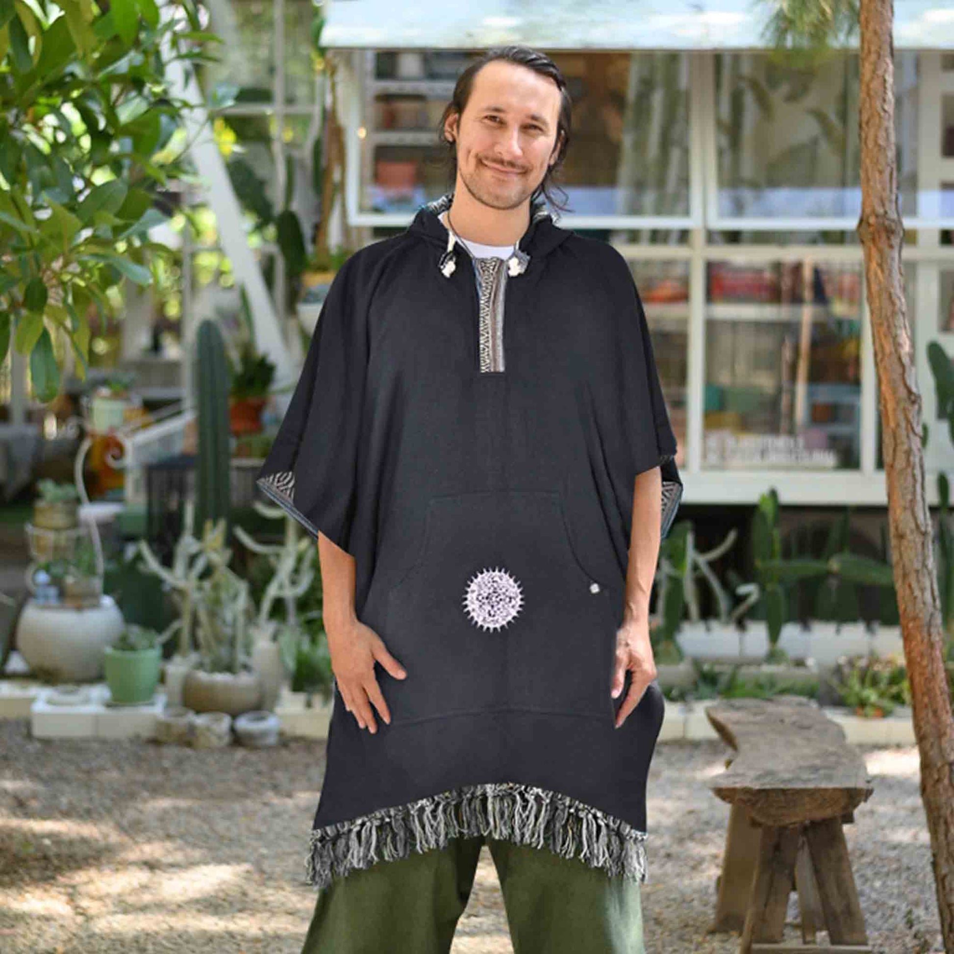 Hippie Wendeponcho Arriba Blau